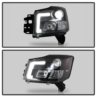 Spyder 04-15 Nissan Titan High-Power LED Module Equipped Headlights - Black (PRO-YD-NTI04PL-BK) SPYDER