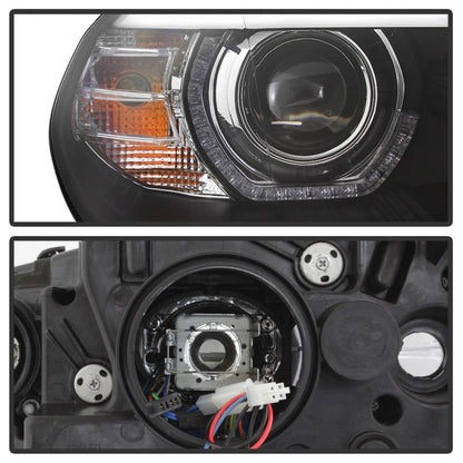 Spyder 07-10 BMW X5 E70 (HID Models Only) Projector Headlights - Black PRO-YD-BMWE7007-AFSHID-BK SPYDER