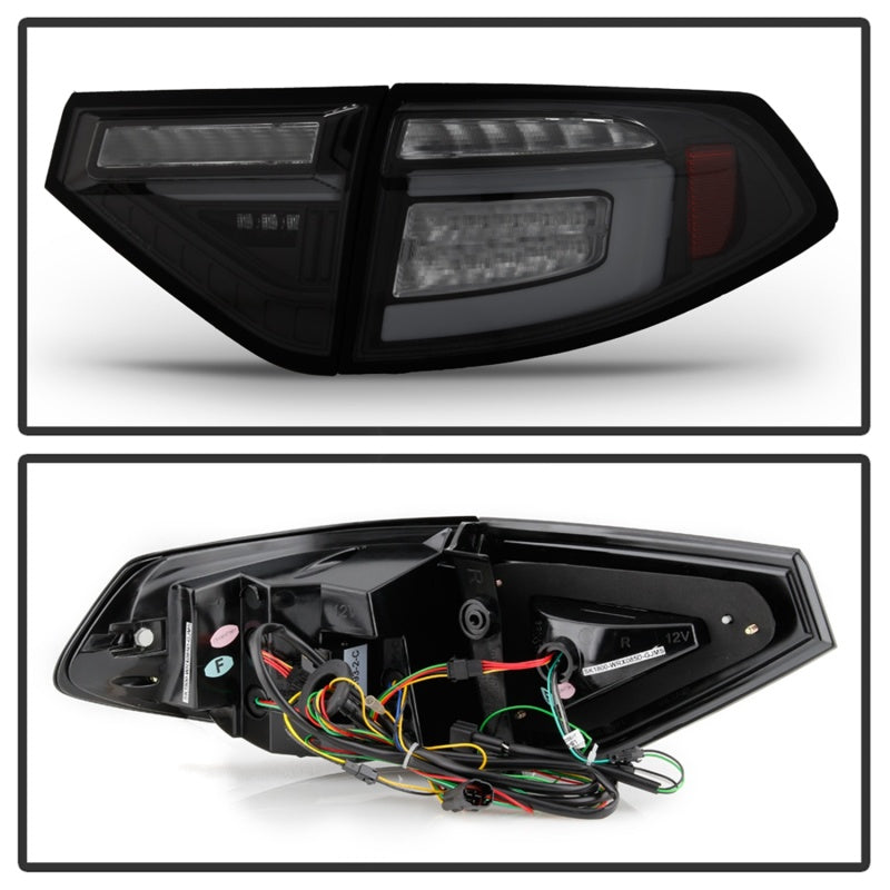 Spyder 08-14 Subara Impreza WRX Hatchback LED Tail Lights Seq Signal Blk Smoke ALT-YD-SI085D-SEQ-BSM SPYDER