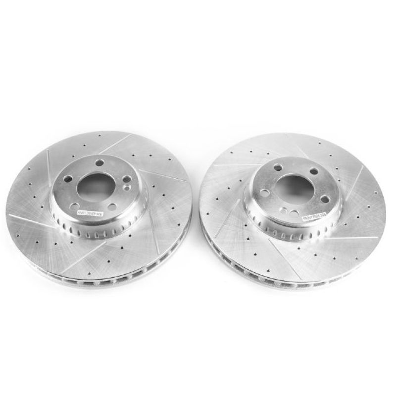 Power Stop 15-18 Mercedes-Benz C300 Front Evolution Drilled & Slotted Rotors - Pair PowerStop
