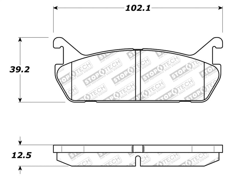 StopTech Street Disc Rear Brake Pads - 305.04580