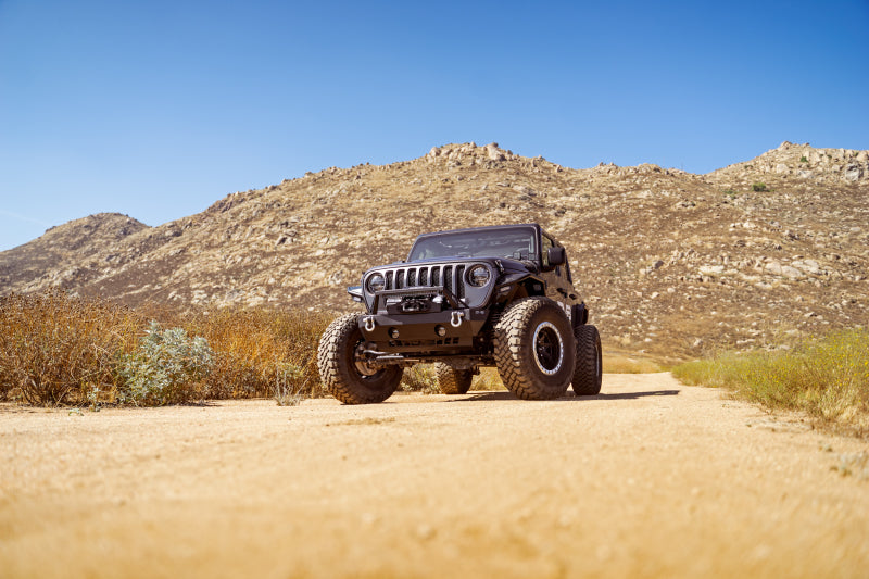 DV8 Offroad 07-23 Jeep Wrangler/Gladiator JT/JK/JL FS-25 Stubby Front Bumper w/Plated Bull Bar DV8 Offroad