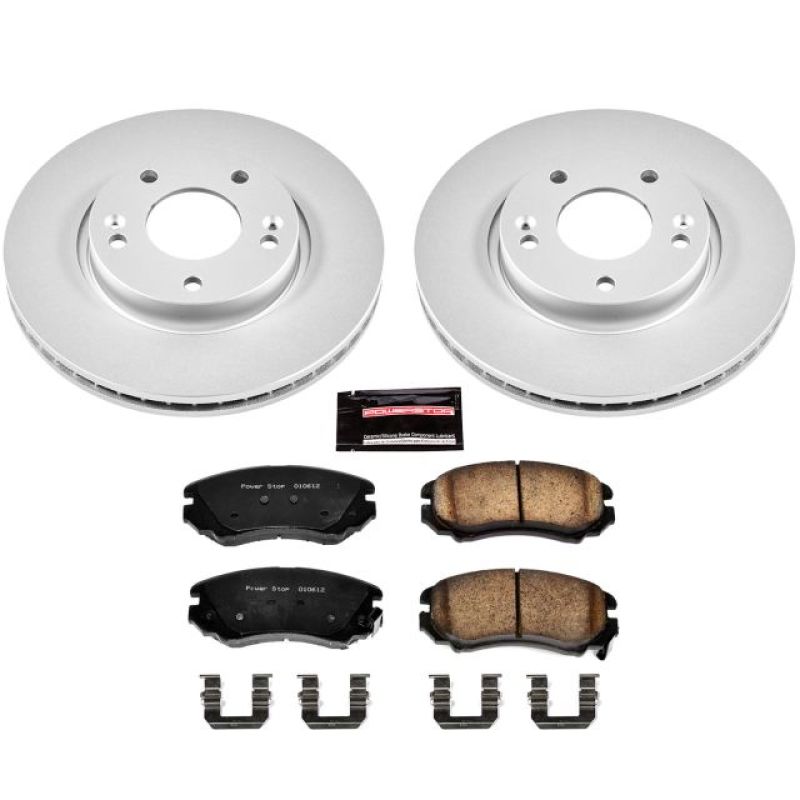 Power Stop 06-10 Hyundai Sonata Front Z17 Evolution Geomet Coated Brake Kit PowerStop