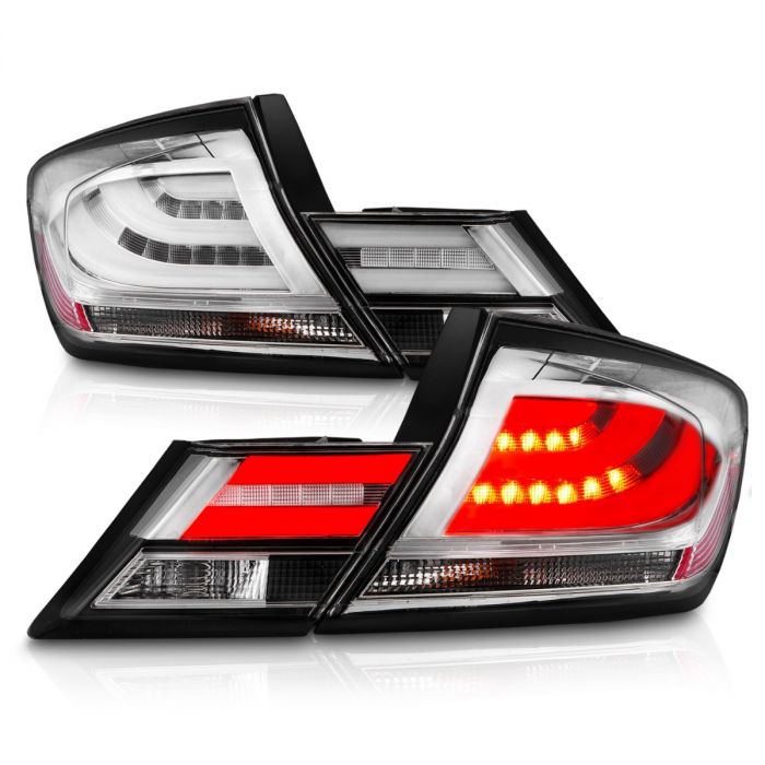 ANZO HONDA CIVIC 13-15 4DR LED TAIL LIGHTS CHROME - 321325 ANZO