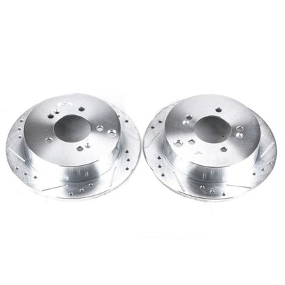Power Stop 01-06 Hyundai Santa Fe Rear Evolution Drilled & Slotted Rotors - Pair PowerStop