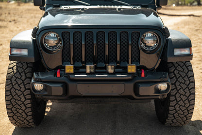 DV8 Offroad 2018-2025 Wrangler JL Push Bar for Mopar Rubicon Steel Bumper