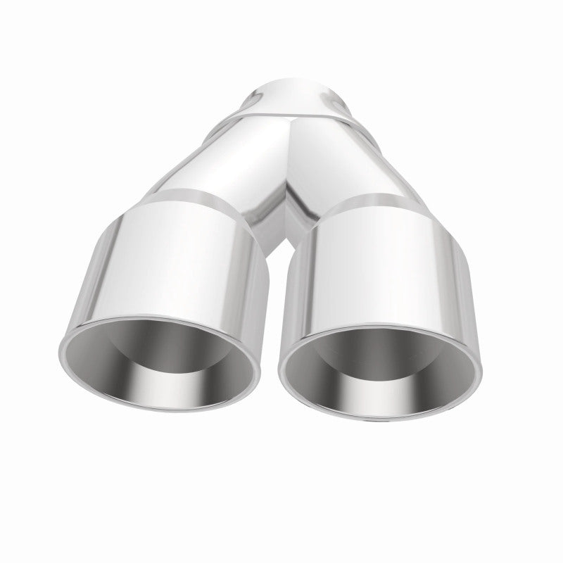 MagnaFlow Double Wall 3in Dual Round Polished Tip 2.25in Inlet Magnaflow