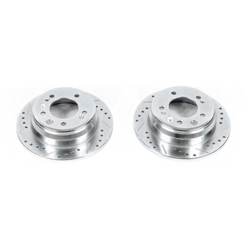 Power Stop 09-12 Hyundai Elantra Rear Evolution Drilled & Slotted Rotors - Pair PowerStop