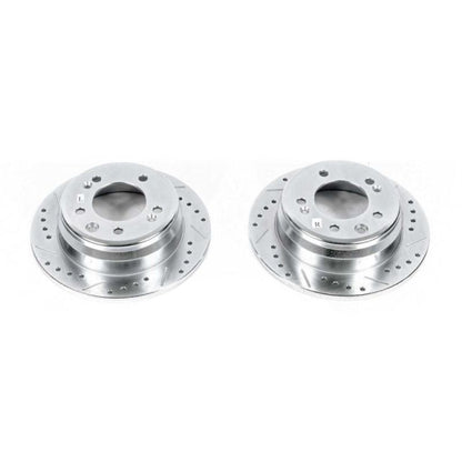 Power Stop 09-12 Hyundai Elantra Rear Evolution Drilled & Slotted Rotors - Pair PowerStop