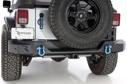 Rampage 07-18 Jeep Wrangler JK (Incl. Unlimited) Trailguard Rear Bumper - Black Rampage