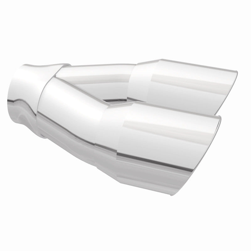 MagnaFlow Double Wall 3in Dual Round Polished Tip 2.25in Inlet Magnaflow