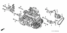 Load image into Gallery viewer, HONDA B-SERIES ALTERNATOR MOUNT BOLTS &amp; NUTS (4pcs) 1988-2001 for Acura Integra