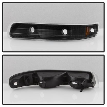 xTune Chevy Silverado 1500/2500 99-02 Bumper Projector Headlights - LED - Black PRO-JH-CSIL99-SET-BK SPYDER