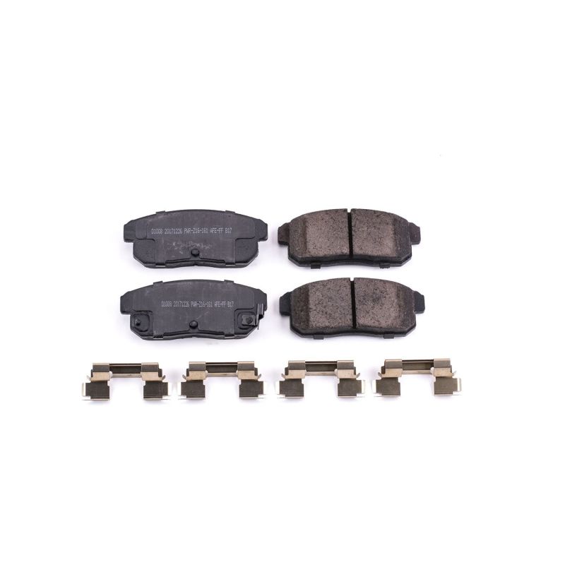 Power Stop 04-11 Mazda RX-8 Rear Z17 Evolution Ceramic Brake Pads w/Hardware PowerStop