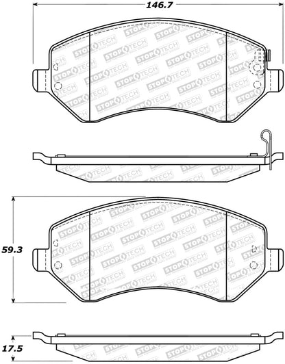 StopTech Street Disc Brake Pads - 305.08560 Stoptech