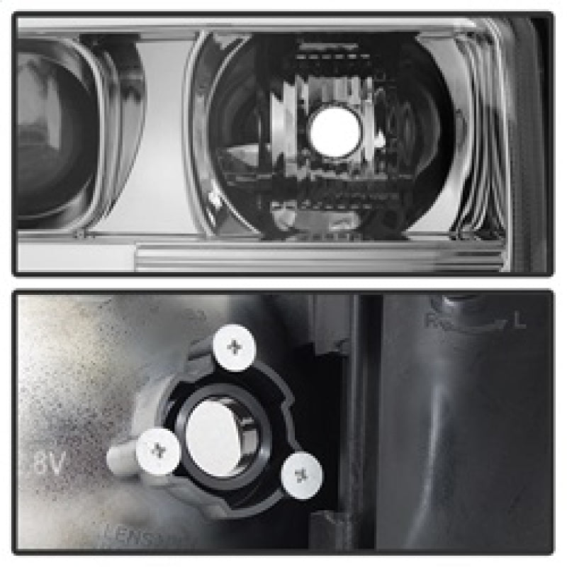 Spyder GMC Sierra 1500/2500/3500 99-06 V2 Projector Headlights - DRL - Chrome PRO-YD-CDE00V2-LB-C SPYDER