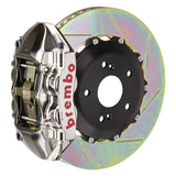 Brembo 99-07 Evo VI/VII/VIII/IXRear GTR BBK 4 Piston Billet 328x28 2pc Rotor Slotted Type1 - Nickel