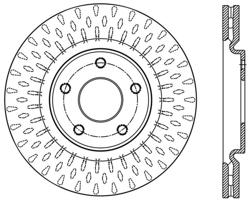 StopTech 12-20 Dodge Grand Caravan Sport Drilled Right Front Rotor