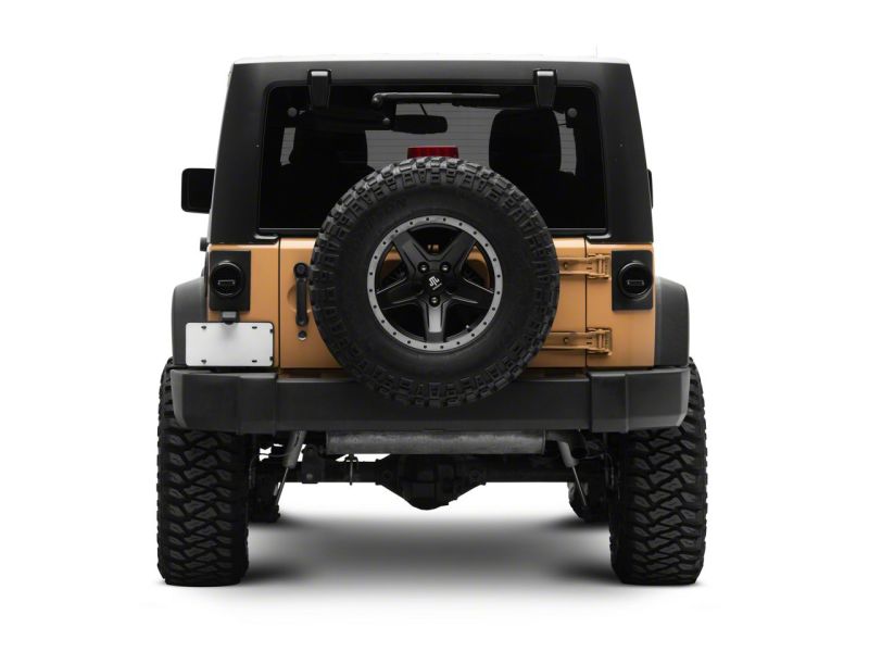 Raxiom 07-18 Jeep Wrangler JK Axial Series Halo LED Tail Lights- Blk Housing (Clear Lens)