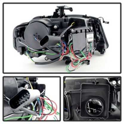 Spyder Audi A4 09-12 Projector Headlights Xenon/HID Model Only - DRL LED Blk PRO-YD-AA408-HID-DRL-BK SPYDER