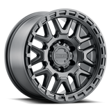 Raceline 953B Krank 17x9in / 5x127 BP / -12mm Offset / 78.1mm Bore - Satin Black Wheel