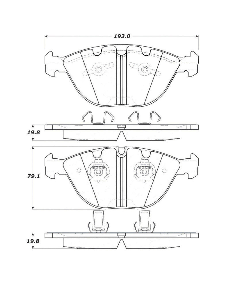 StopTech Premium Ceramic Front Brake Pads - 308.11510 Stoptech