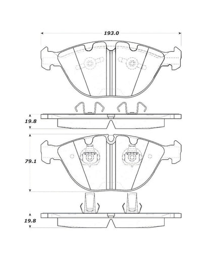 StopTech Premium Ceramic Front Brake Pads - 308.11510 Stoptech