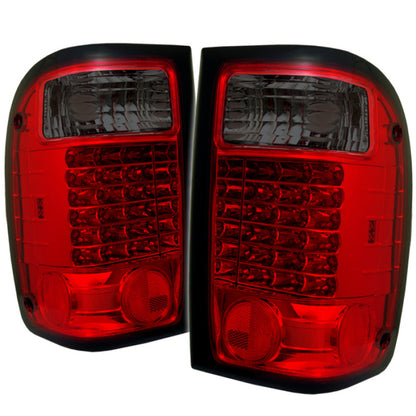 Spyder Ford Ranger 01-05 LED Tail Lights Red Smoke ALT-YD-FR98-LED-RS SPYDER