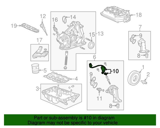 Genuine OEM Honda Spool Valve Variable Timing Assembly  (15810-R70-A04) X1