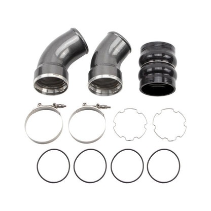 Wehrli 06-10 Chevrolet 6.6L LBZ/LMM Duramax Passenger Side 3.5in Intercooler Pipe - Bengal Silver - WCF100367-BS