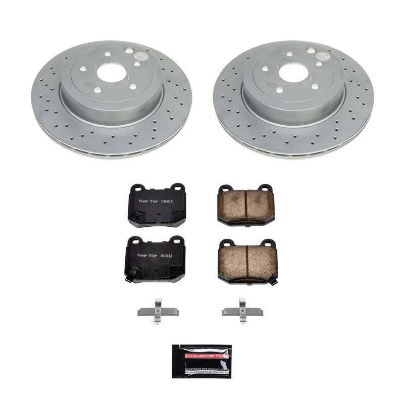 Power Stop 2021 Subaru WRX (w/2 Piston Rear Calipers) Rear Z17 Coated Brake Kit PowerStop