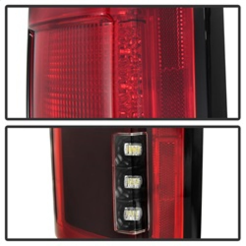 Spyder 15-18 Ford F-150 LED Tail Lights (w/Blind Spot) - Red Clear (ALT-YD-FF15015BS-LBLED-RC) SPYDER