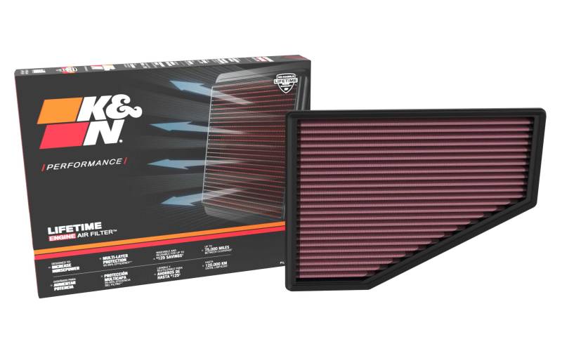 K&N 2021+ Jeep Grand Cherokee V6 3.6L Replacement Air Filter K&N Engineering