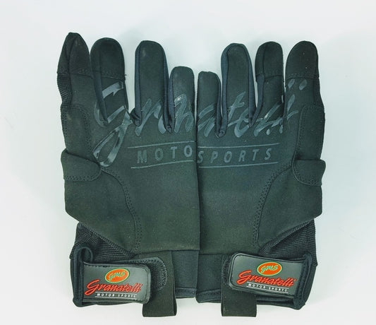 Granatelli Mechanics Work Gloves - All Black with Touch Screen Sensitive Finger Tips & Granatelli Logo - X-Large - Part 706532