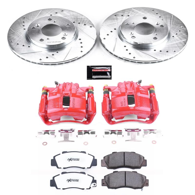 Power Stop 98-02 Honda Accord Front Z26 Street Warrior Brake Kit w/Calipers PowerStop