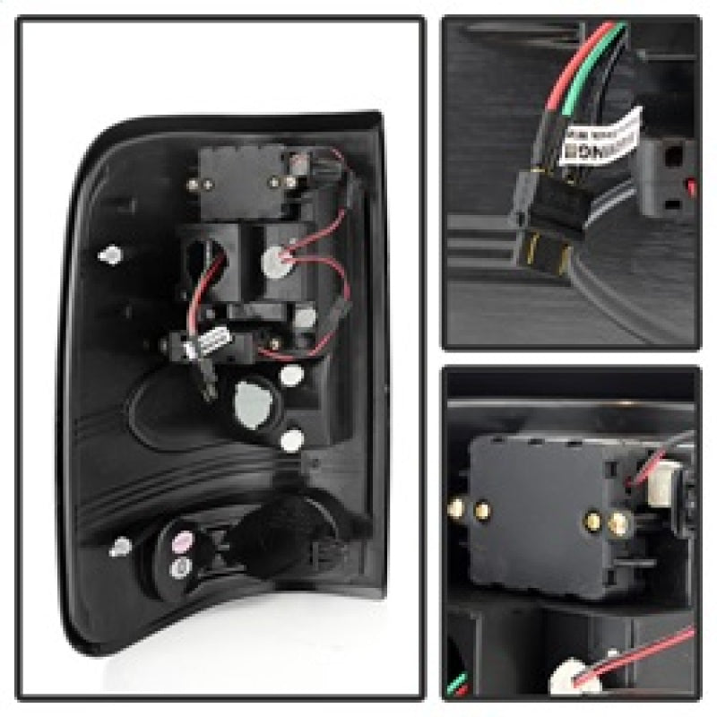 Spyder Ford F150 Styleside 04-08 (Not Fit Heritage & SVT)LED Tail Lights Black ALT-YD-FF15004-LED-BK SPYDER