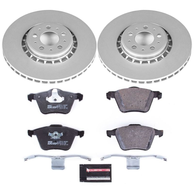 Power Stop 03-14 Volvo XC90 Front Euro-Stop Brake Kit PowerStop
