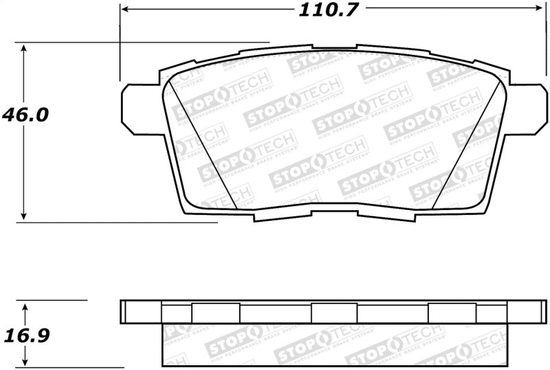 StopTech Premium Ceramic Brake Pads - 308.12590