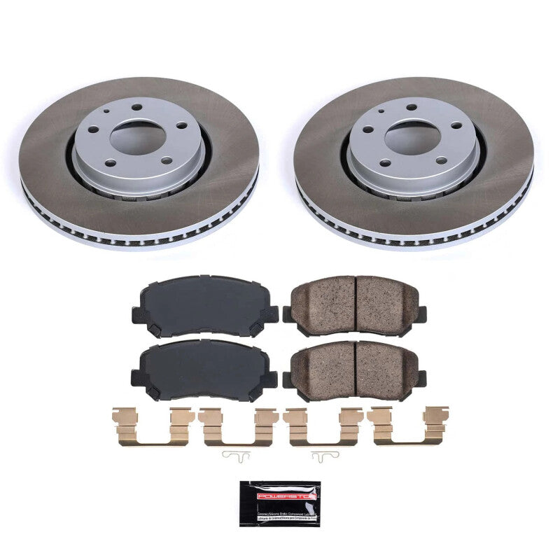 Power Stop 16-23 Mazda CX-5 Front Semi-Coated Rotor Kit PowerStop