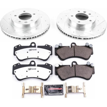 Power Stop 04-06 Porsche Cayenne Front Z26 Street Warrior Brake Kit PowerStop