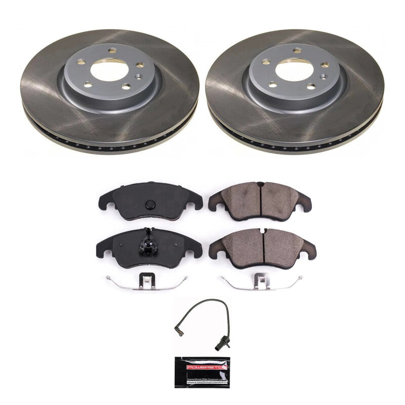 Power Stop 13-16 Audi allroad Front Semi-Coated Rotor Kit PowerStop