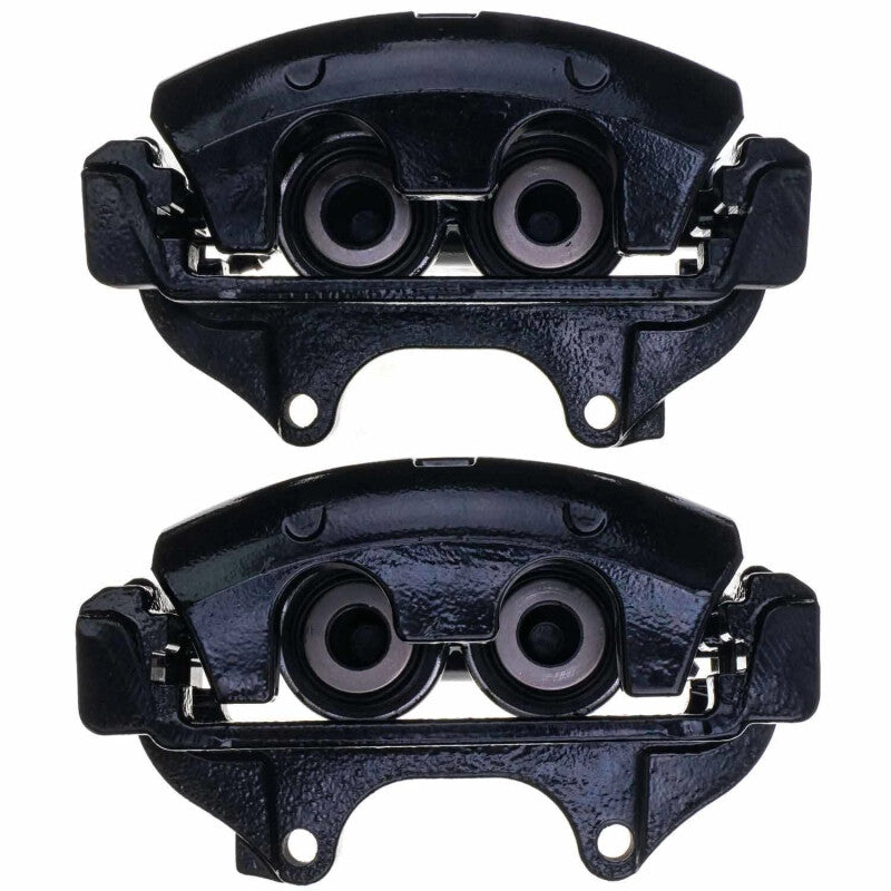 Power Stop 19-20 Dodge Charger Front Black Calipers - Pair (w/Bracket) PowerStop