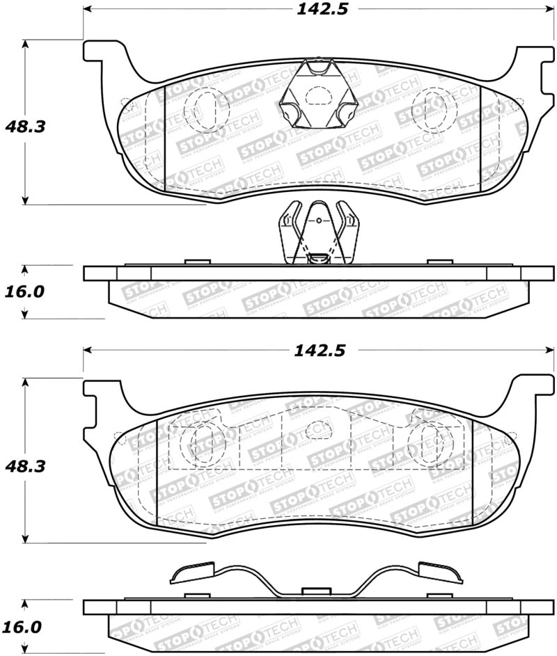 StopTech Premium Ceramic Brake Pads - 308.07110