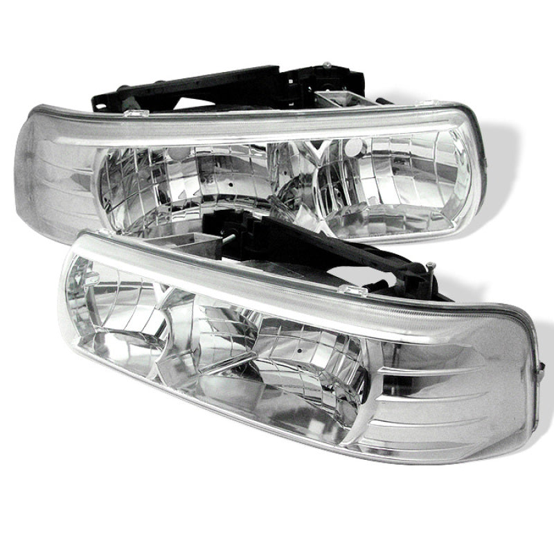 Spyder Chevy Silverado 1500/2500 99-02 Crystal Headlights Chrome HD-YD-CSIL99-C SPYDER