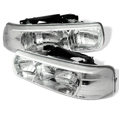 Spyder Chevy Silverado 1500/2500 99-02 Crystal Headlights Chrome HD-YD-CSIL99-C SPYDER