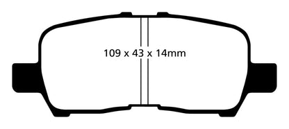 EBC YellowStuff Rear Brake Pads - DP41684R EBC