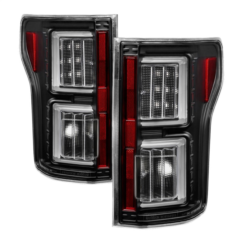 Spyder Ford F150 18-19 - Light Bar LED Tail Lights - All Black ALT-YD-FF15018-LED-BKV2 SPYDER