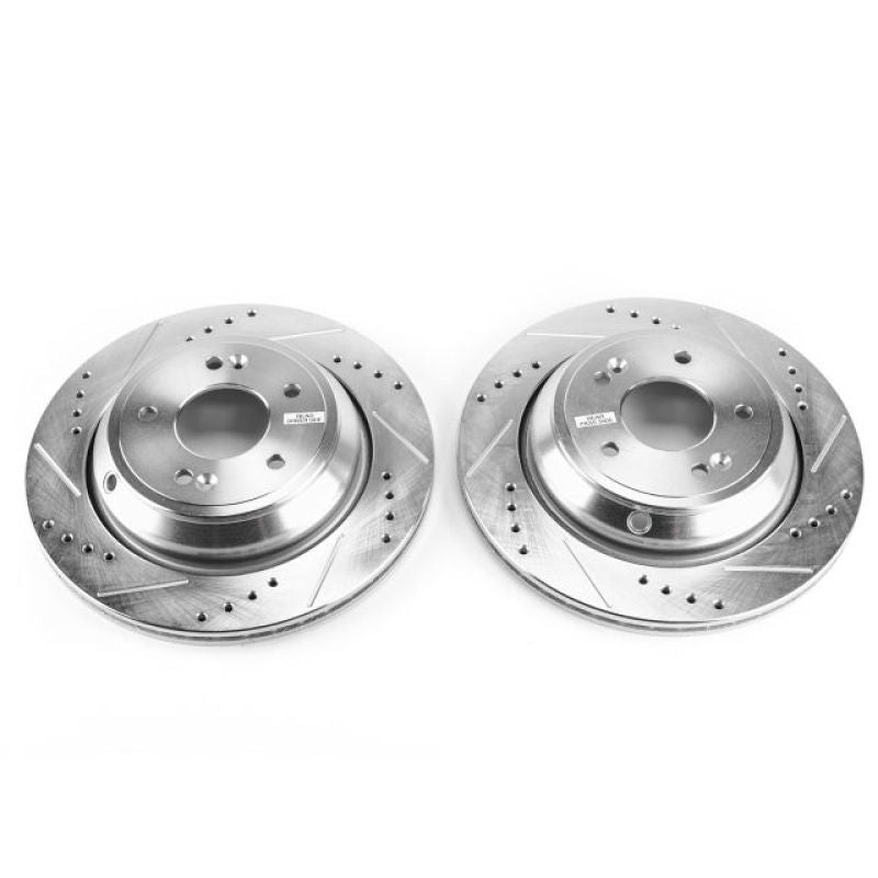 Power Stop 11-16 Hyundai Equus Rear Evolution Drilled & Slotted Rotors - Pair PowerStop