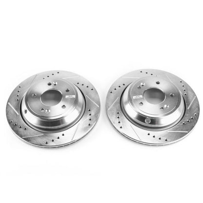 Power Stop 11-16 Hyundai Equus Rear Evolution Drilled & Slotted Rotors - Pair PowerStop