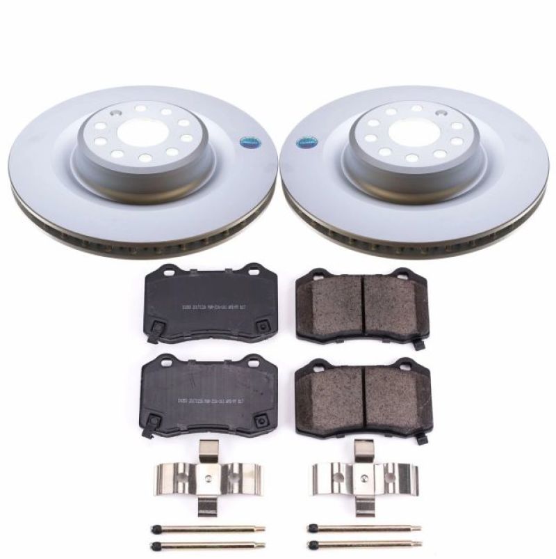 Power Stop 12-16 Tesla Model S Rear Z17 Evolution Geomet Coated Brake Kit PowerStop